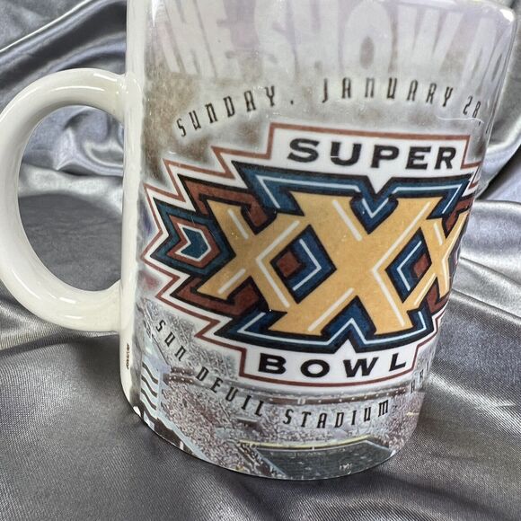 Super‎ Bowl XXX Steelers 10oz Coffee Mug Cup 1995 AFC Champions NFL Sun Devil - Picture 11 of 12